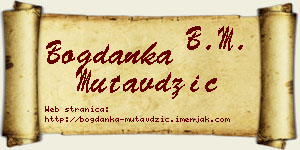 Bogdanka Mutavdžić vizit kartica